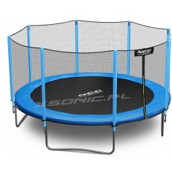 Trampolina ogrodowa 13ft/404 z zewnętrzną siatką ochronną drabinka GRATIS