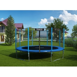 Największa trampolina ogrodowa 15ft/465cm z zewnętrzną siatką ochronną drabinka