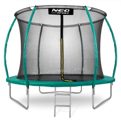 Trampolina ogrodowa 10ft 312cm z siatką profilowane słupki drabinka