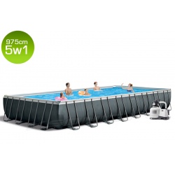 Ogromny basen prostokątny 975 x 488 x 132 cm 5w1 Ultra XTR Frame INTEX 26374