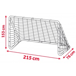 Bramka do gry w piłkę rzuty karne 215 x 153 x 76 cm + mata celownicza