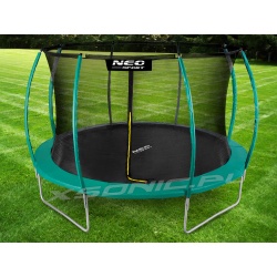 Trampolina ogrodowa 12ft/374cm z siatką profilowane słupki drabinka