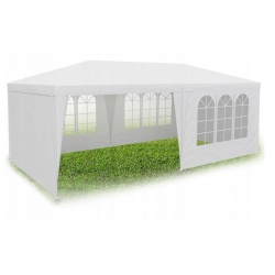 Pawilon ogrodowy 600 x 300 x 250 cm namiot handlowy biały zielony szary