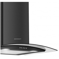 Okap kuchenny 60 cm ścienny z oświetleniem LED BT-201 czarny srebrny