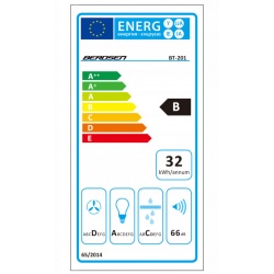 Okap kuchenny 60 cm ścienny z oświetleniem LED BT-201 czarny srebrny