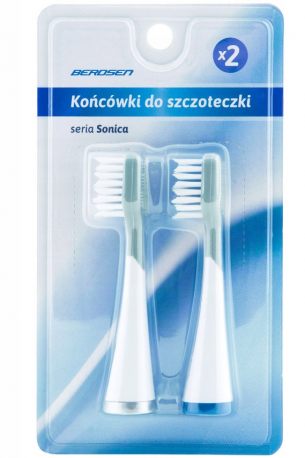 Dwie końcówki wymienne główki do szczoteczki sonicznej Berdsen