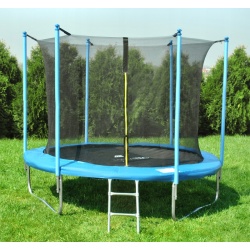 Trampolina ogrodowa 252cm z siatką wewnętrzną drabinka dla dzieci 8ft