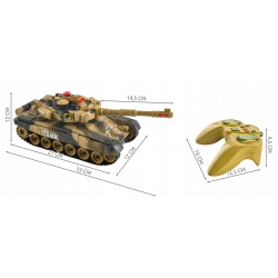 Duży czołg RC zdalnie sterowany War Tank 9993 licznik trafień 2 kolory