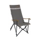 Krzesło turystyczne leżak kempingowy składany fotel brązowo-szary BO-CAMP