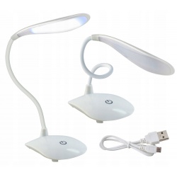 Lampka biurkowa 18 LED dotykowa szkolna USB baterie 3 poziomy jasności