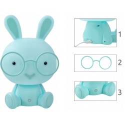 Lampka nocna dla dzieci królik wysokości 30cm 3 tryby jasności LED