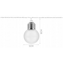 Retro lampki żarówki 20 LED ozdobne na baterie girlanda 520cm na okno obraz
