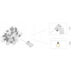 Retro lampki żarówki 20 LED ozdobne na baterie girlanda 520cm na okno obraz