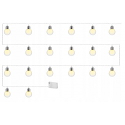Retro lampki żarówki 20 LED ozdobne na baterie girlanda 520cm na okno obraz