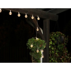 Retro lampki żarówki 20 LED ozdobne na baterie girlanda 520cm na okno obraz