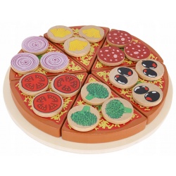 Pizza drewniana do krojenia układania na rzep 6 kawałków pizzy talerz