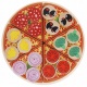 Pizza drewniana do krojenia układania na rzep 6 kawałków pizzy talerz