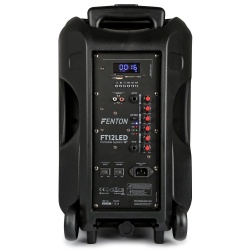 Mobilny zestaw nagłośnieniowy FENTON FT12LED wejście audio port USB karty micro-SD Bluetooth