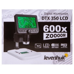 Levenhuk DTX 350 LCD powiększenie 20-600x cyfrowy mikroskop USB z wyświetlaczem LCD i kamerą 0,3 Mpix
