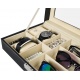 Organizer elegancka kasetka 2w1 pudełko etui na okulary oraz zegarki