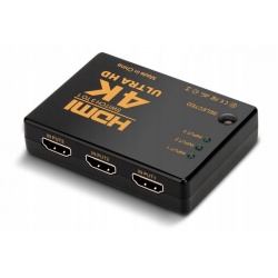 Switch HDMI 4K Ultra HD z pilotem spliter sygnału na 3 porty rozdzielacz