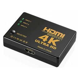 Switch HDMI 4K Ultra HD z pilotem spliter sygnału na 3 porty rozdzielacz