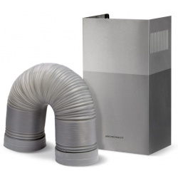 Okap kuchenny kominowy 60 cm ścienny INOX matowy rura filtr osłona