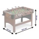 Duży stół do gry w piłkarzyki 121 x 61 x 79 cm brązowy zabudowany stabilny