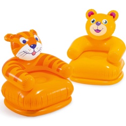 Fotel dmuchany dla dziecka Miś Tygrys 65 x 64 cm Intex 68556