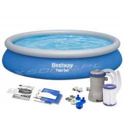 Basen ogrodowy rozporowy 457 x 84 cm 9w1 Bestway 57313 z pompą