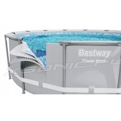 Duży głęboki basen ogrodowy 610 x 132 cm szary stelażowy 6w1 INTEX 26756