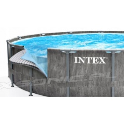 Basen ogrodowy 457 x 122 cm okrągły 6w1 szary stelażowy 26742 INTEX