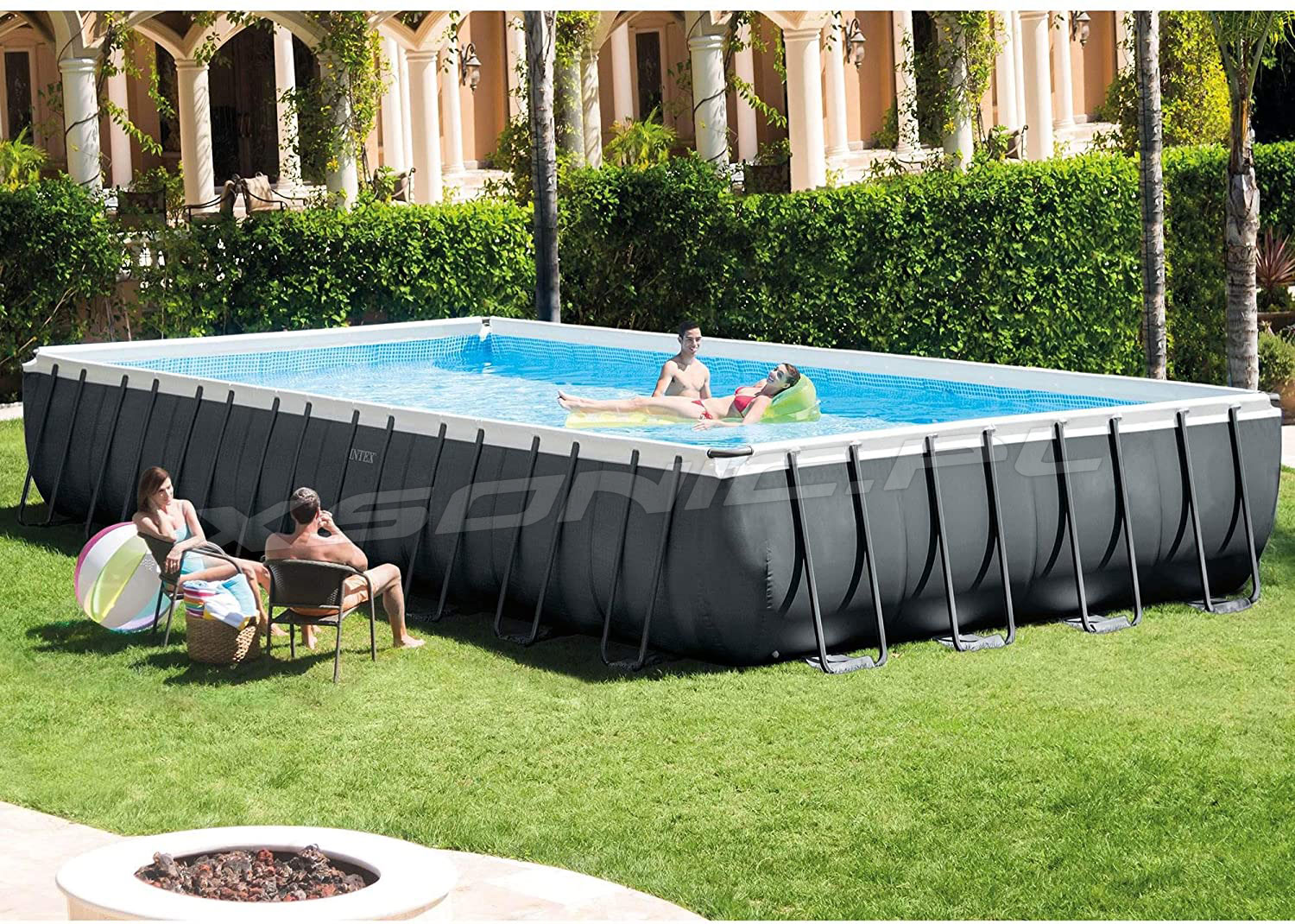 Ogromny basen prostokątny 975 x 488 x 132 cm 15w1 Ultra XTR Frame INTEX 26378