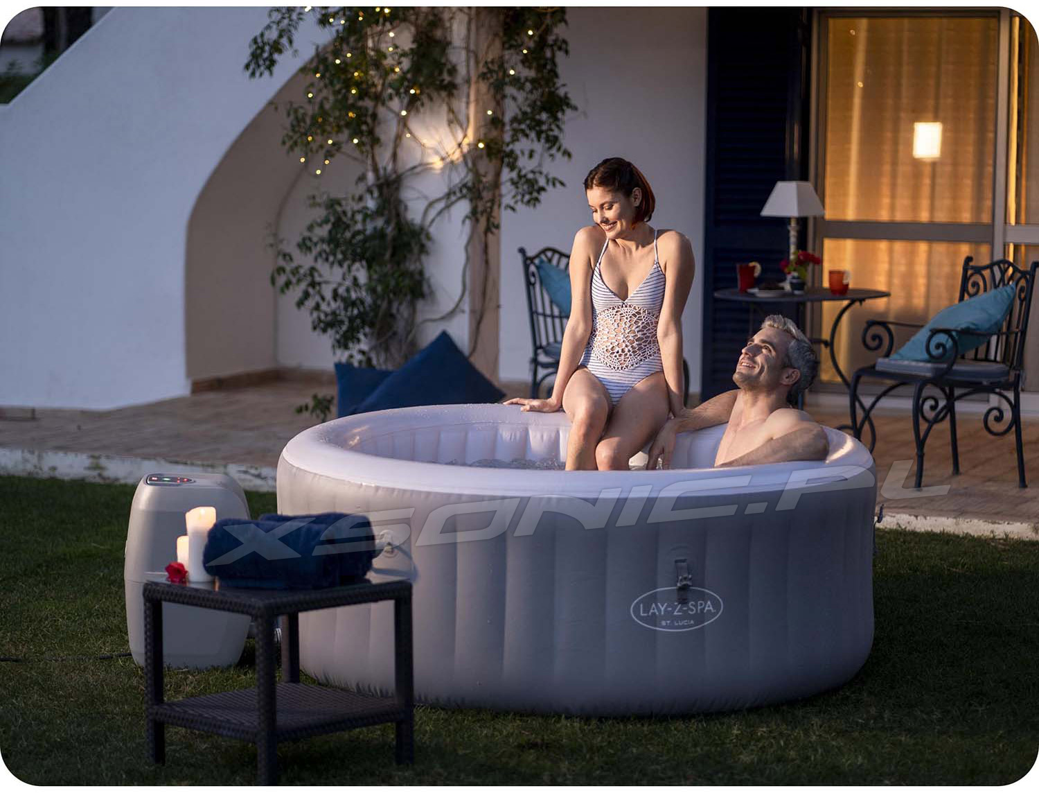 Dmuchane jacuzzi Santa Lucia 170 x 66 cm Lay-Z Spa Bestway 60037 podgrzewacz