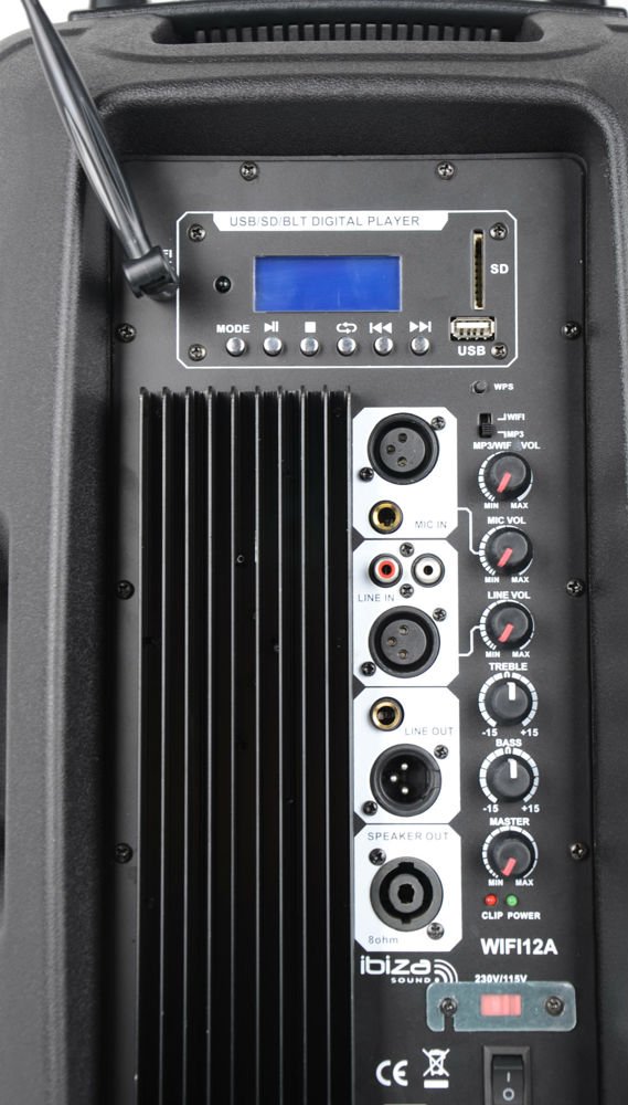 Kolumna głośnikowa z WiFi Ibiza Sound odtwarzacz USB Bluetooth WPS