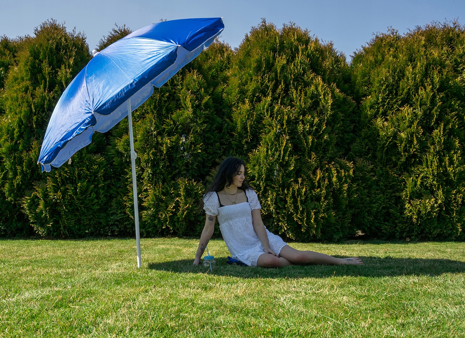 Parasol plażowy ogrodowy regulowana wysokość czaszy 200cm składany UV