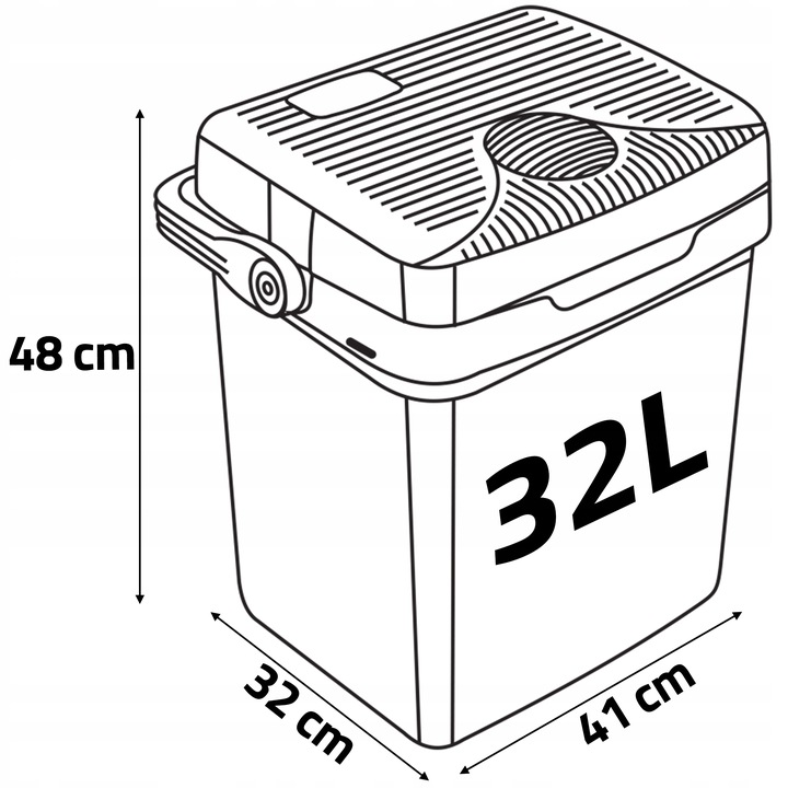 Lodówka turystyczna Icemax 32 litry tryb ECO 12/230V blokada pokrywy