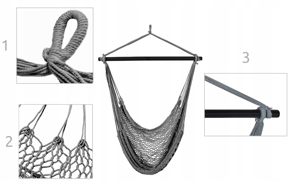 Fotel wiszący pleciony krzesło wiszące brazylijskie bujak do ogrodu na taras