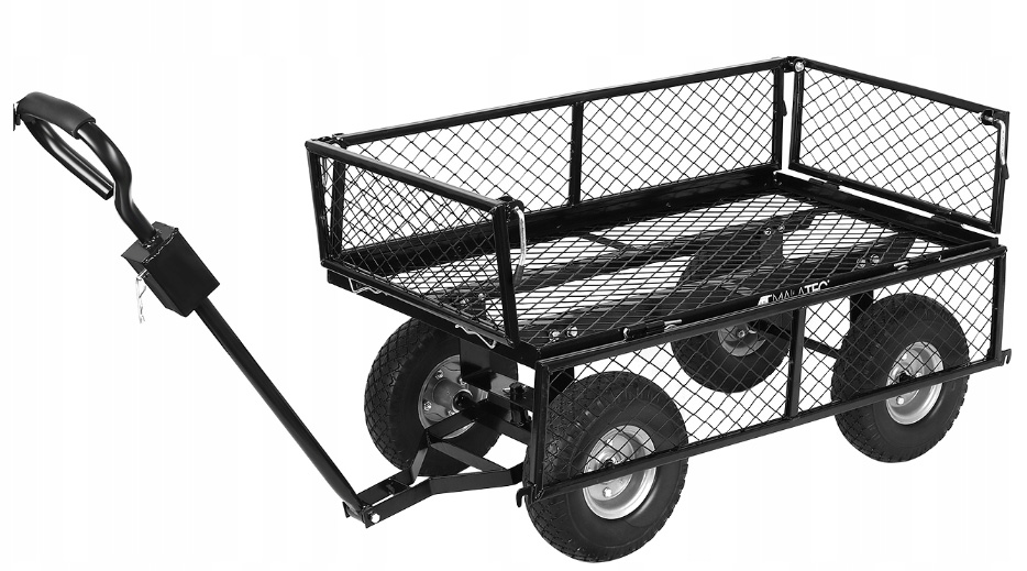 Transportowy wózek ogrodowy przyczepka koła PU ładowność 350 kg