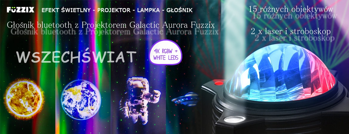 Projektor kosmosu wszechświata głośnik z Bluttoth lampka oświetlenie Galactic Aurora